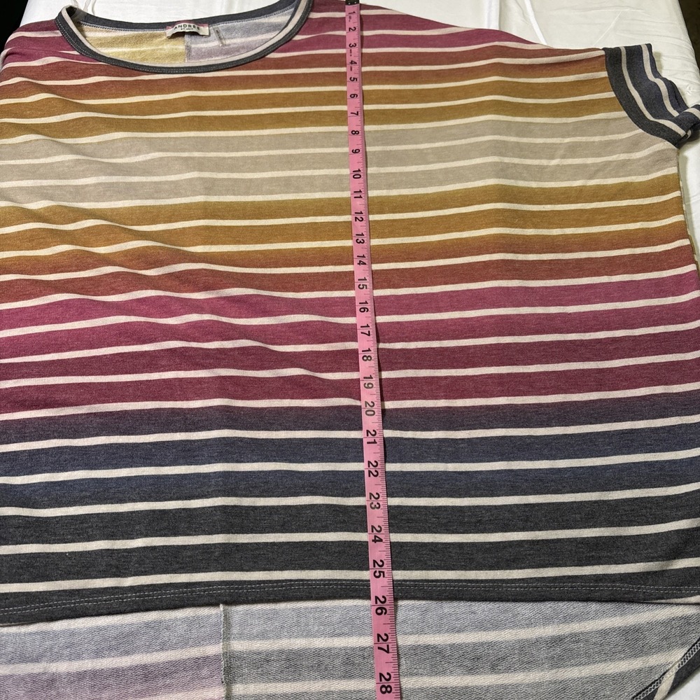 Andre'e By Unit Boxy Top Size 2X Colorful Lagenlook  Comfy - Picture 5 of 6